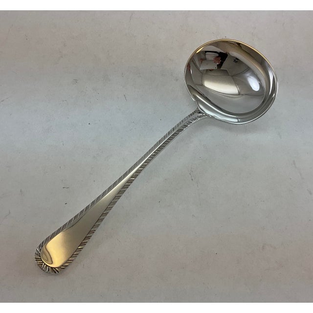 1980s 1980s Silver Sauce/Gravy Ladle, Feather Edge. For Sale - Image 5 of 10