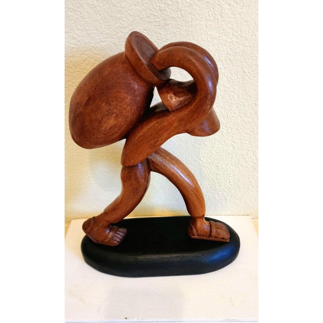 Vintage Hand Carved Sculpture by Artist Jose Pinal, Exhibited at the World's Fair in 1939 For Sale - Image 9 of 10