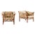Indra Easy Chairs in Beech, Brass and Leather by Arne Norell, 1970s, Set of 2 For Sale - Image 10 of 10