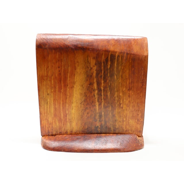 Vintage Hand-Crafted Wooden Leaning Bookshelf For Sale - Image 14 of 16