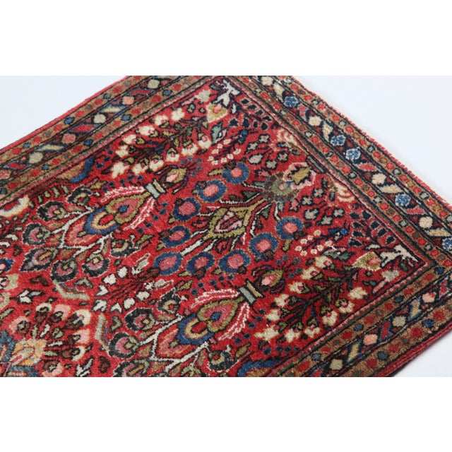Antique Persian Sarouk Rug – Rich Floral Design -2' X 3' 9'' For Sale - Image 4 of 10