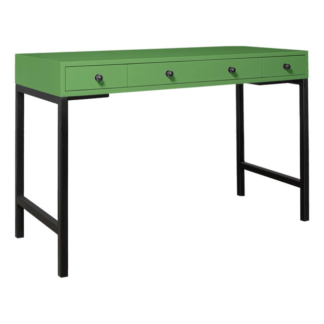 Maple Writing Desk - Bright Green For Sale