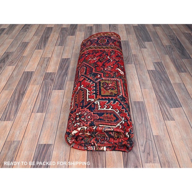 1960s Red Semi Antique Persian Rug For Sale - Image 10 of 12