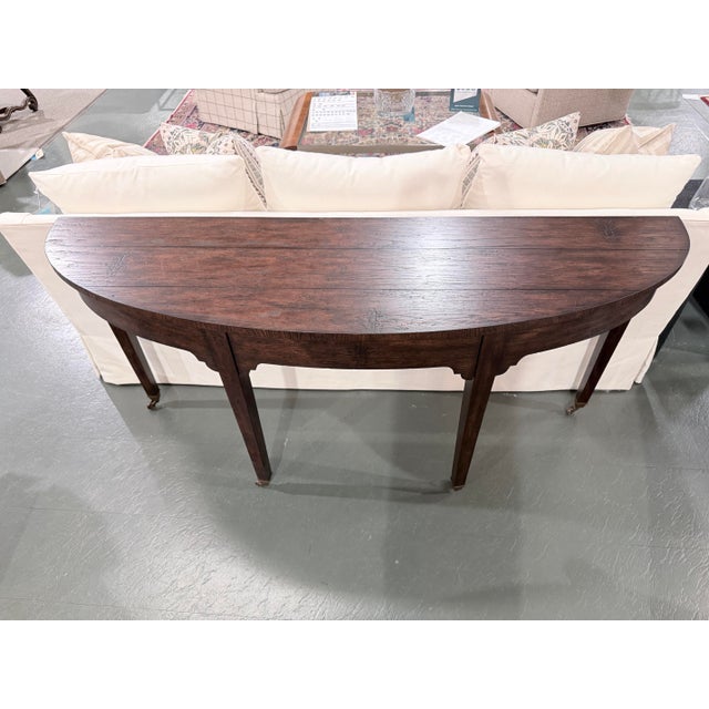 English Theodore Alexander Althorp Victory Oak Console Table For Sale - Image 3 of 8