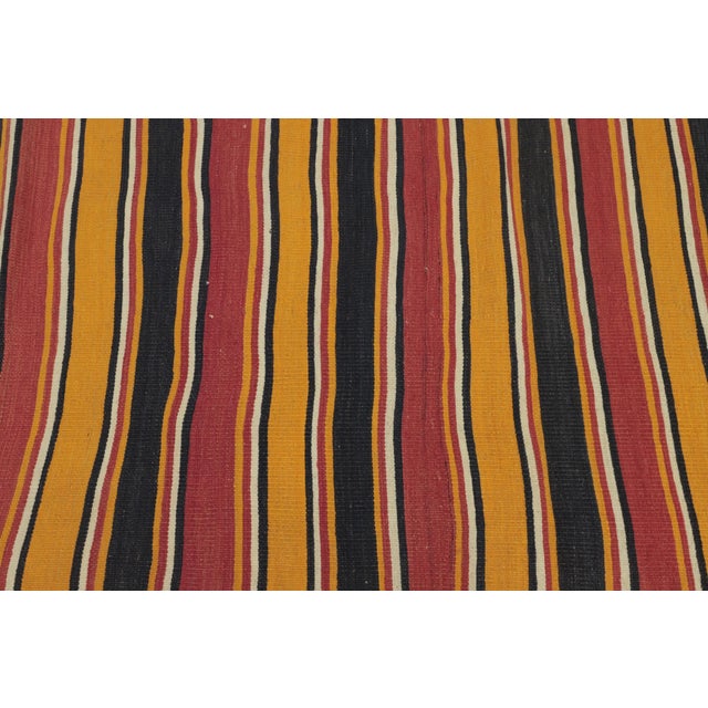1970s Turkish Orange Striped Runner Rug For Sale In Sacramento - Image 6 of 13
