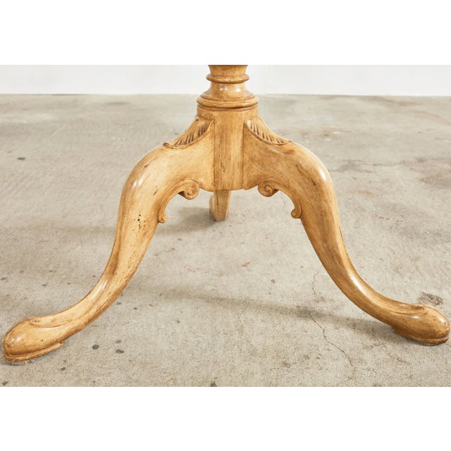 19th Century Georgian Bleached Mahogany Pie Crust Tripod Table For Sale - Image 10 of 13