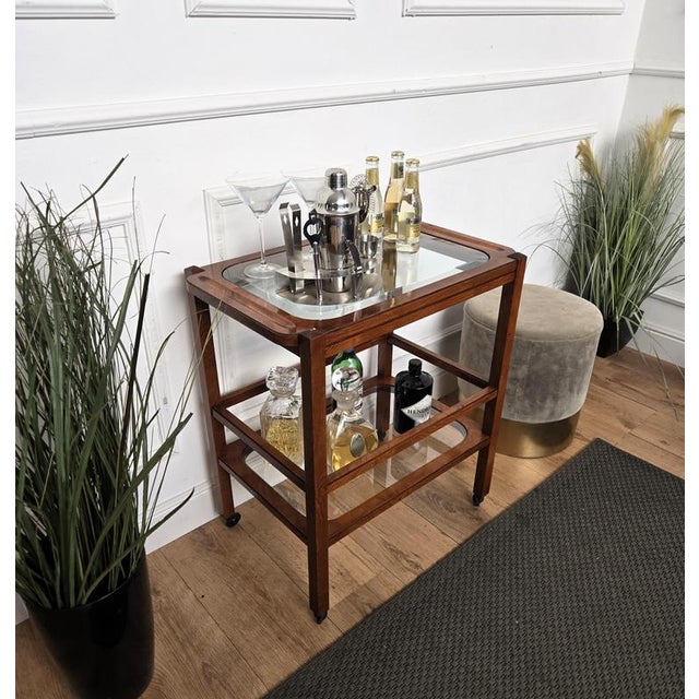 1950s Mid-Century Art Deco Italian Liquor Cart, 1950s For Sale - Image 5 of 10