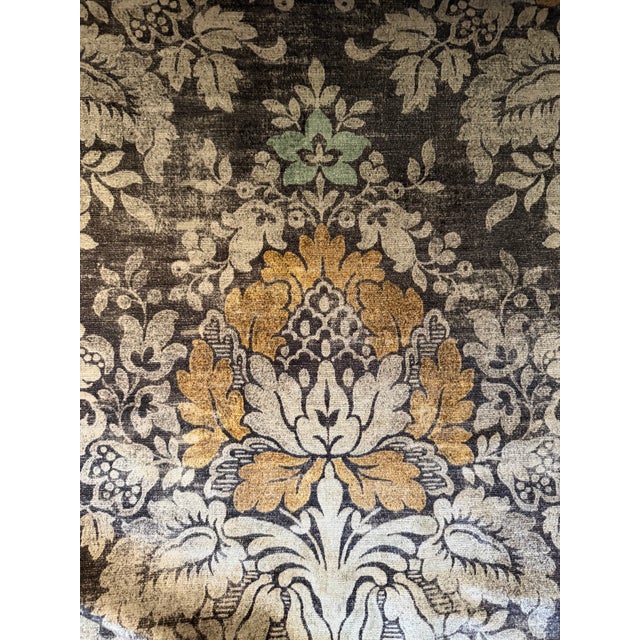 Traditional Lee Jofa Alma Velvet Umber Fabric 3 7/8 Yards For Sale - Image 3 of 6