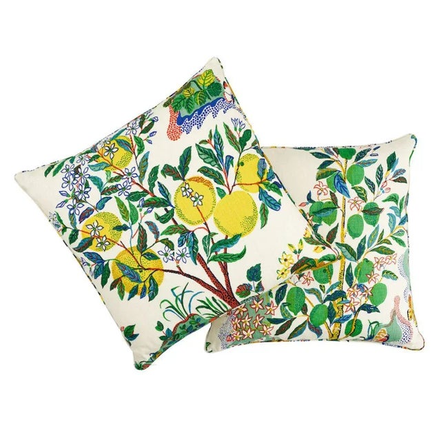 This pillow features Citrus Garden with a self-welt finish. This archival Josef Frank print, created in 1947, bears the...