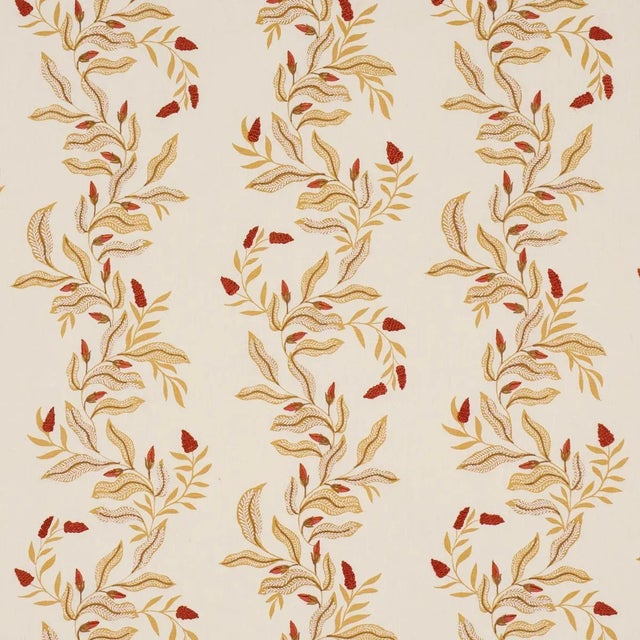 SAMPLE - Schumacher X Laura Gonzalez Vagary Vines Fabric In Honeycomb For Sale