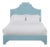 Nadine Twin Bedframe, Mosaic Blue Linen For Sale