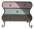 Whimsical Wavy Metal Dresser With Colorful Laminate For Sale