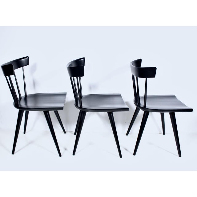 Mid-Century Modern Set of 8 Attributed to Paul McCobb Planner Group Black Dining Side Chairs For Sale - Image 3 of 18