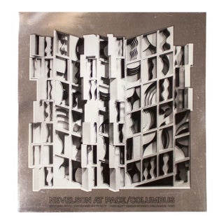 1977 Louise Nevelson 'At Pace Columbus (Silver)' Contemporary Black & White,Silver Usa Foil Print For Sale