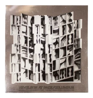 1977 Louise Nevelson 'At Pace Columbus (Silver)' Contemporary Black & White,Silver Usa Foil Print