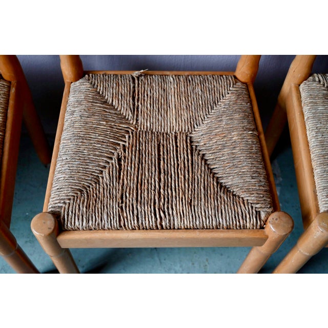 Vintage Brutalist Carimate Chairs by Vico Magistretti for Cassina, 1970s, Set of 4 For Sale - Image 12 of 14