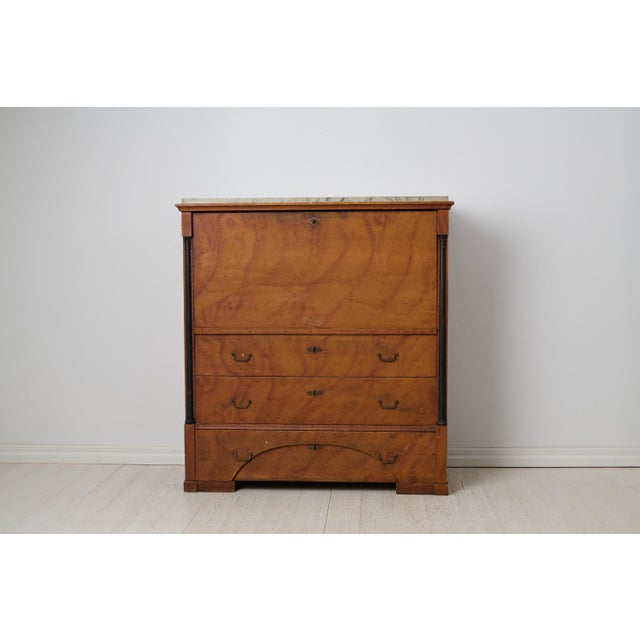 Antique Swedish Empire Country Secretary For Sale - Image 5 of 14