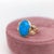 2020s 5.3ct Turquoise Ring With Earth Mined Diamond Accents: In Solid 14k Gold , Size 6.75 For Sale - Image 5 of 9