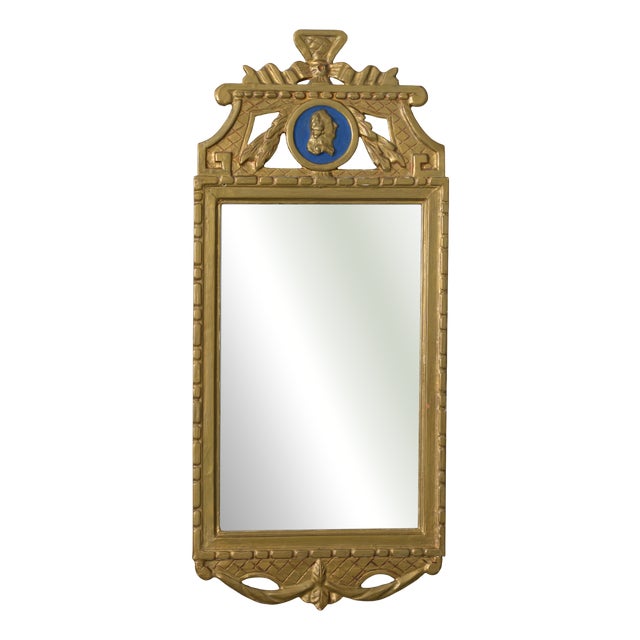 Gustavian Mirror with Cameo, 1890s For Sale