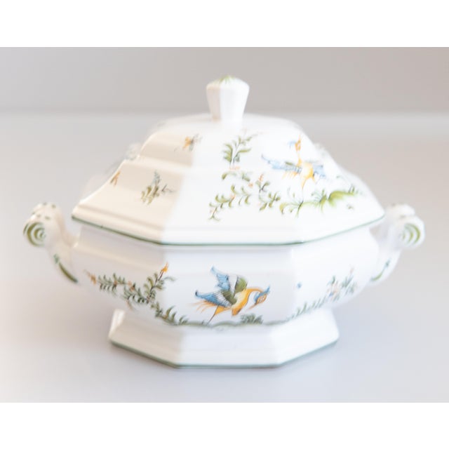 Farmhouse Vintage French Faience Lallier À Moustiers Lidded Tureen For Sale - Image 3 of 11