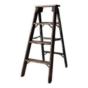Vintage Painted Wood Ladder