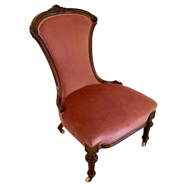Antique Victorian Walnut Lady's Chair For Sale - Image 12 of 12