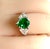 Metal Gia Certified Colombian Pear Emerald Diamond 3.35 Carat 18 Karat Gold Ring, Size 6.25 For Sale - Image 7 of 8