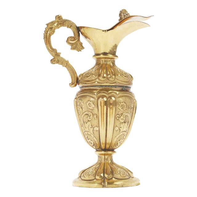 Antique Gilded Copper Pourer, 1700 For Sale