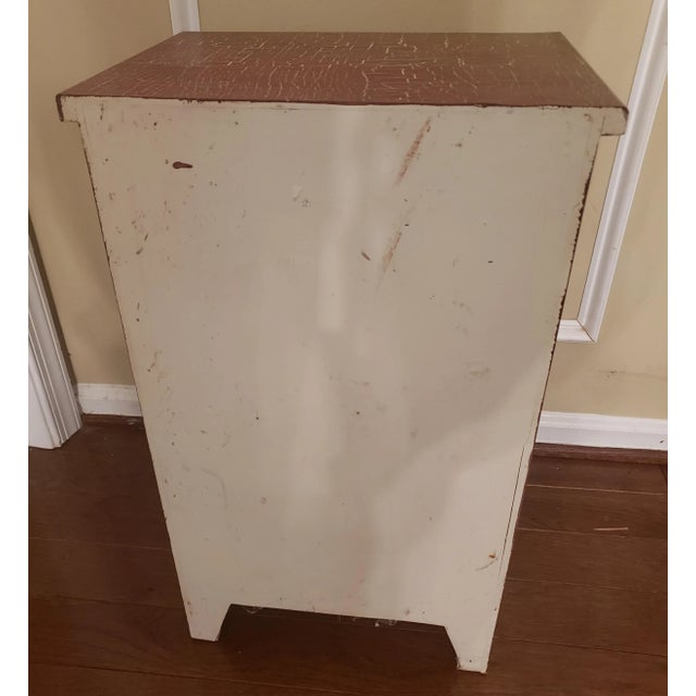 American Colonial Crackle Painted Cabinet For Sale - Image 10 of 11