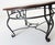 Traditional Vintage Round Wood & Black Iron Scrollwork Coffee Table For Sale - Image 3 of 7