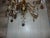 Gold Brass Chandelier with Crystals, 1950s For Sale - Image 8 of 12
