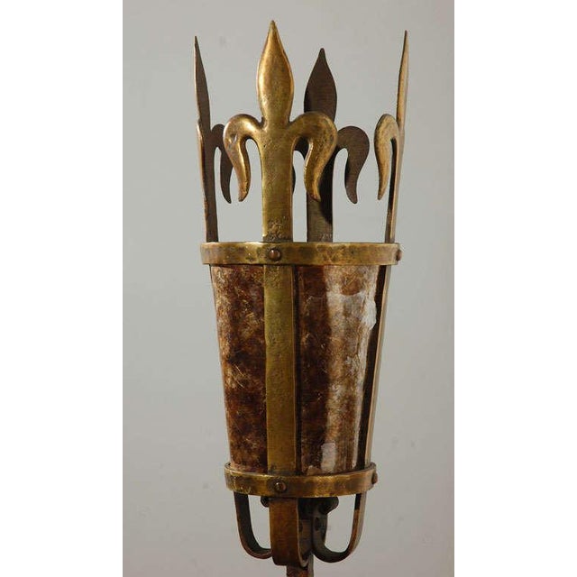 1920s Brass & Mica French Sconces - a Pair For Sale - Image 4 of 9