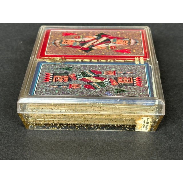 King & Queen Vintage Playing Card Decks in Storage Box For Sale - Image 9 of 12