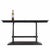 A substantial French dark cerused oak table or desk, C. 1940, featuring a bold, architectural form and richly textured...
