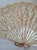 Antique European Embroidered Floral Fan with Sea Snail Shell Sticks, 1890 For Sale - Image 4 of 11