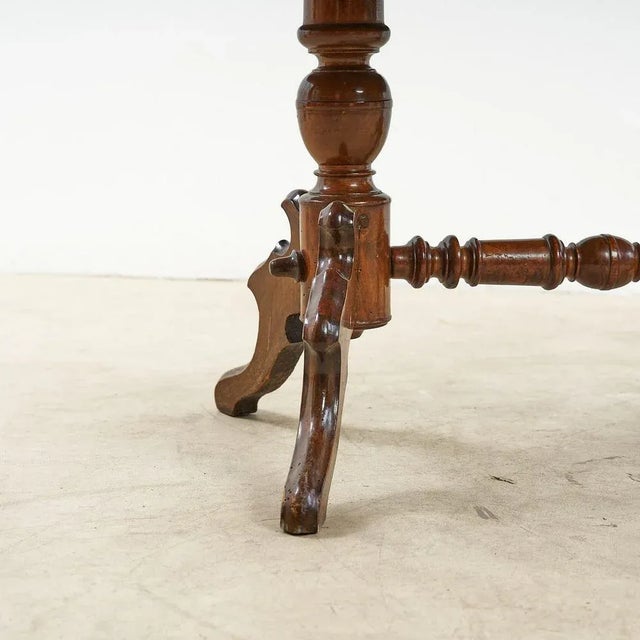 Vintage Brown Wooden Table For Sale - Image 4 of 8