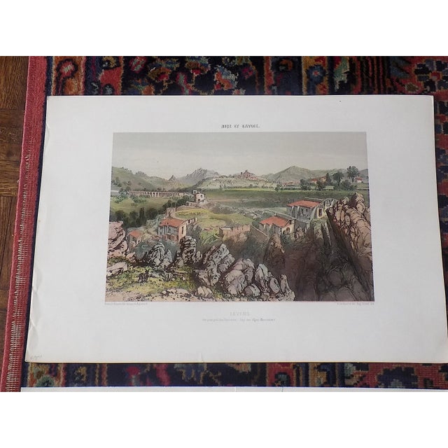 This set of four (4) hand finished antique mid 19th century chromolithographs (each color laid in with a separate...