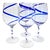 Cobalt Ribbon Goblets- Set of Four For Sale
