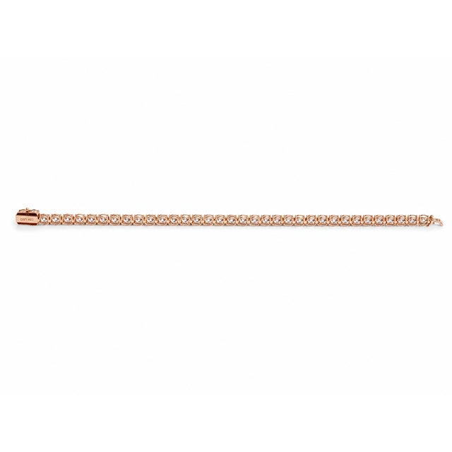 10k Rose Gold 20-1/2 CTTW Lab-Grown Diamond Tennis Bracelet, 8 In For Sale In Atlanta - Image 6 of 6