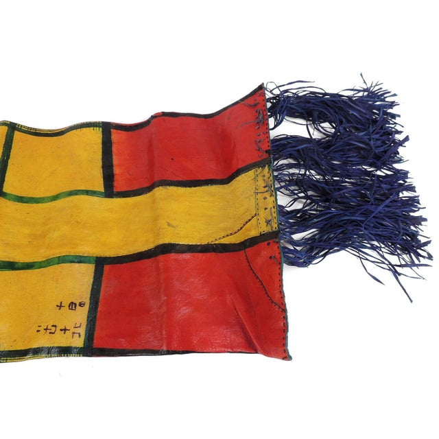 African Early 20th Century Tuareg Fringed Leather Saddle Cushion Mali For Sale - Image 3 of 3