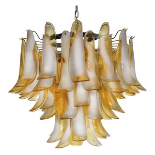 Italian Caramello Petal Chandelier in Murano Glass, 1995 For Sale