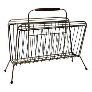 Mid-Century String Newspaper Stand, 1950s For Sale