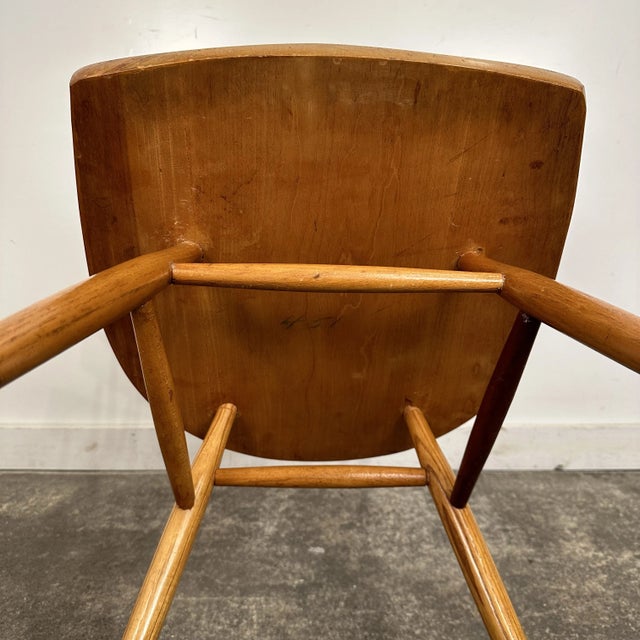 Brown George Nakashima N19 Straight Chair Early 1940’s 451 Example For Sale - Image 8 of 10