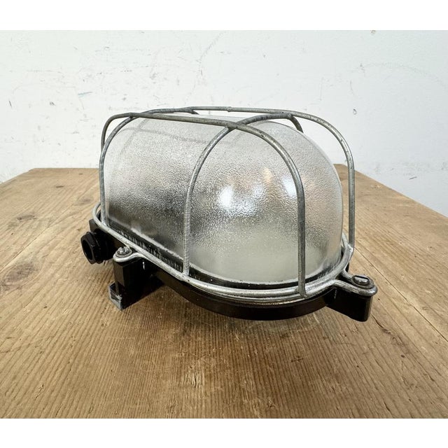 Industrial Brown Bakelite Wall Light with Frosted Glass, 1960s For Sale - Image 14 of 17