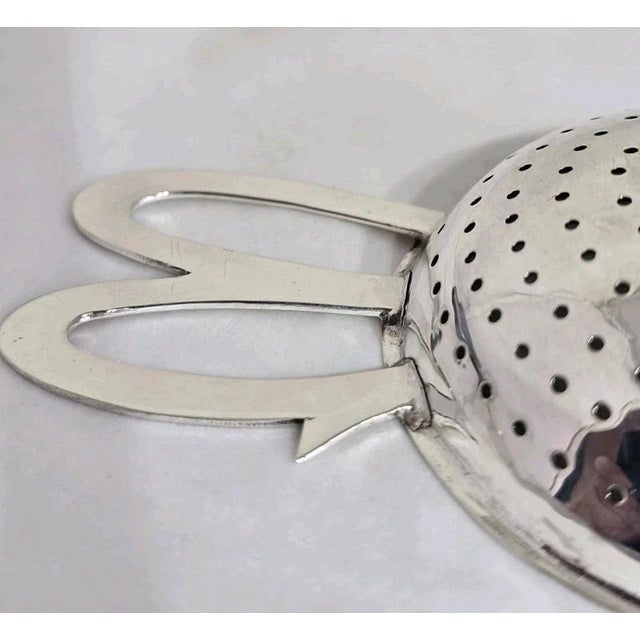 Mid-Century George VI Sterling Silver Tea Strainer, 1948 For Sale - Image 13 of 17