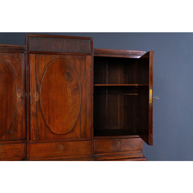 Biedermeier Secretary in Mahogany Veneer For Sale - Image 11 of 18