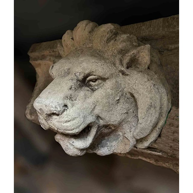 Antique Terra Cotta Brick - Roaring Lion Head For Sale - Image 10 of 10