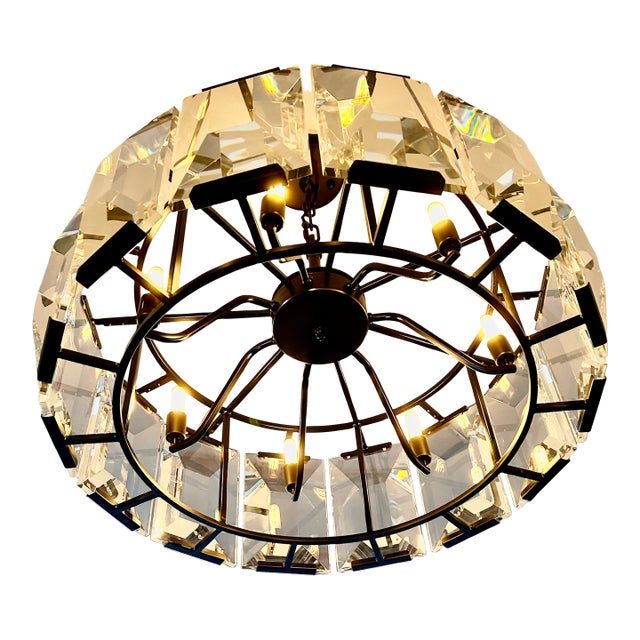 Rh Harlow 31” Crystal Chandelier – Modern Glam / Hollywood Regency For Sale