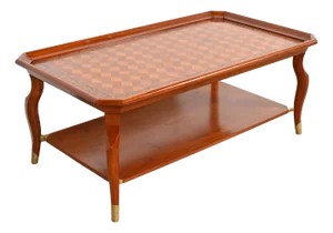 John Widdicomb Italian Provincial Parquetry Top Two-Tier Coffee Table
