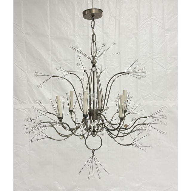 Remains Lighting "Splashing Water 37" Chandelier in Pewter & Acrylic by Remains Lighting For Sale - Image 4 of 18